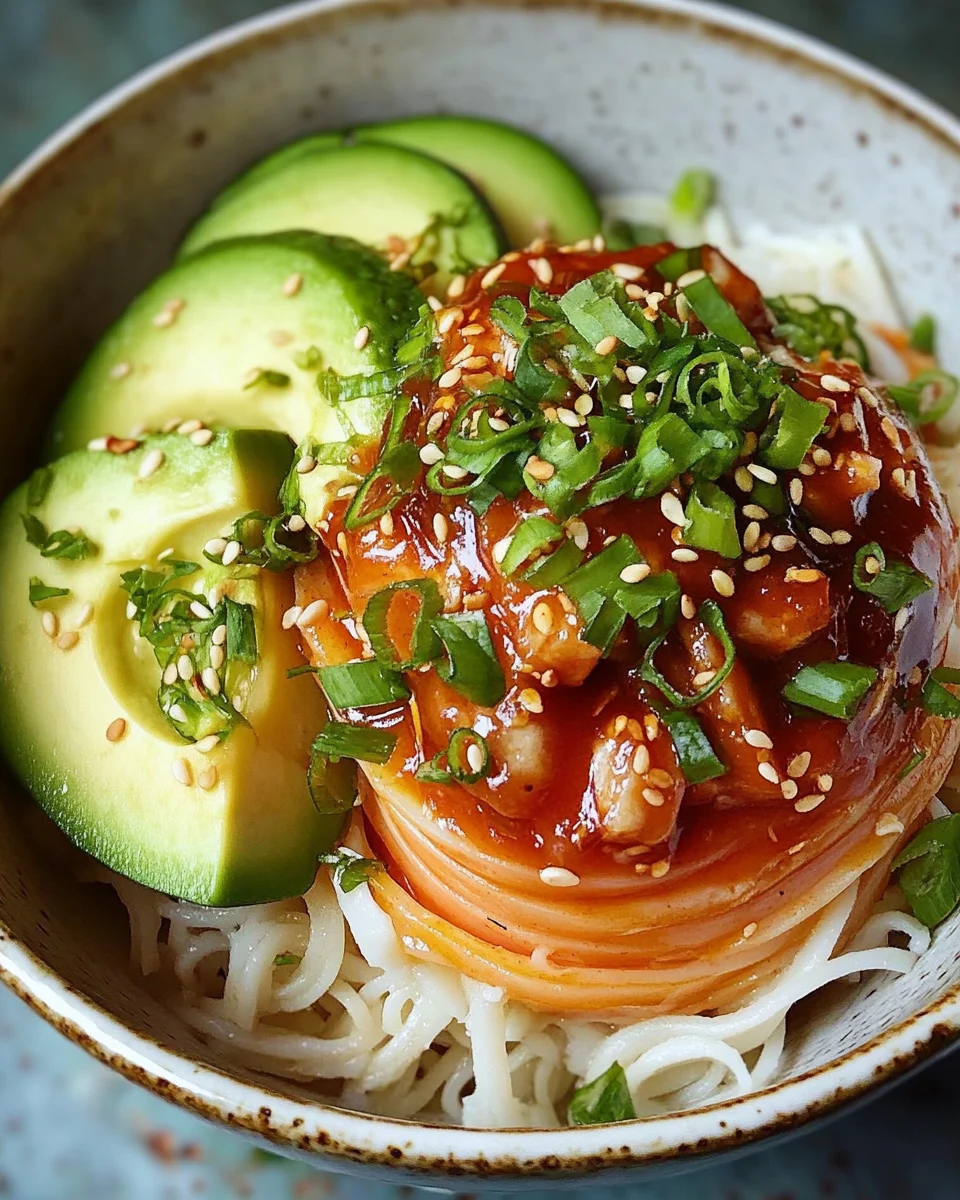 Avocado Bowl mit Lachs und Reis