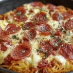 Spaghetti Pizza Salami Kase Olivenol