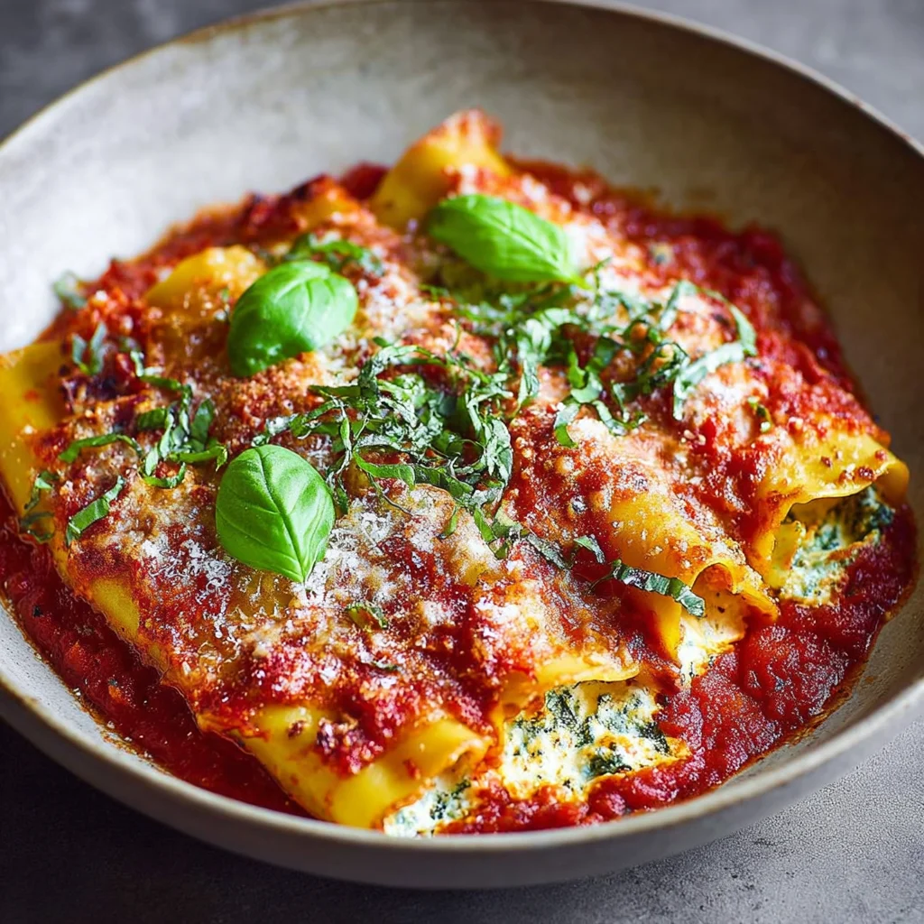 Cannelloni mit Ricotta und Tomatensauce Genuss