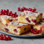 Schneller Johannisbeer Blechkuchen mit Mandeln