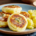 Quarkkeulchen mit Kartoffeln und Zitrone