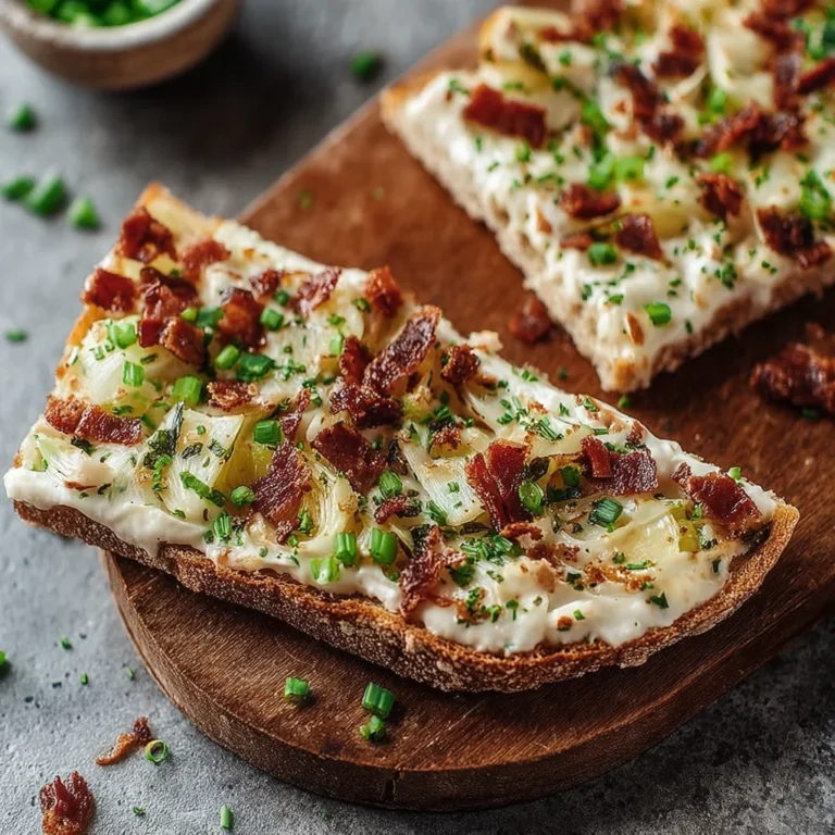 Vegane Flammkuchen Stulle mit Simply V Belag