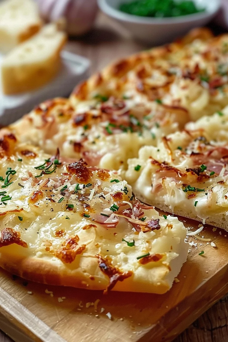 Flammkuchen Broetchen Zwiebel Gruyere