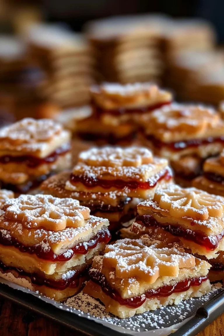 Linzer Streifen Mandelteig Marmelade