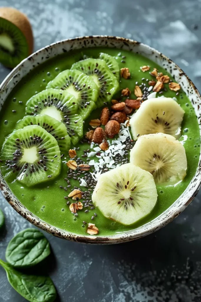 Spinat Kiwi Smoothie Bowl