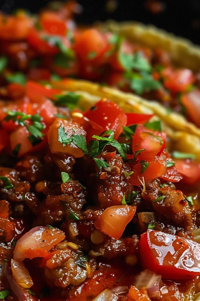 Taco Hackfleisch Tomaten Zwiebel