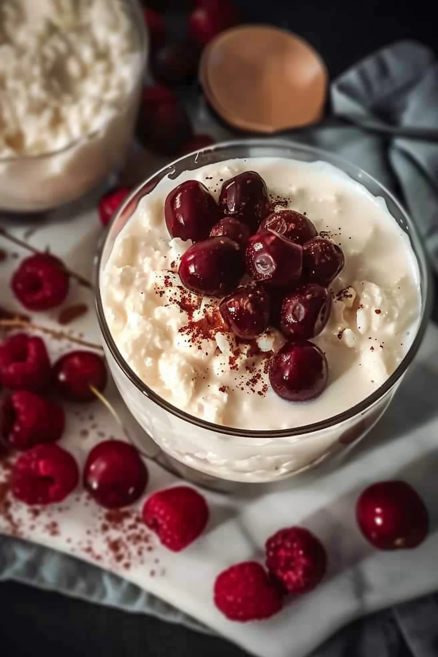 Nachtisch Milchreis Mit Kirschen