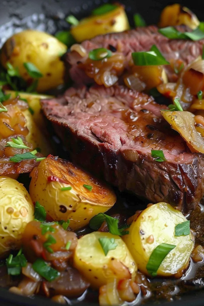 Zartes Damhirsch Fleisch Mit Gestampften Kartoffeln