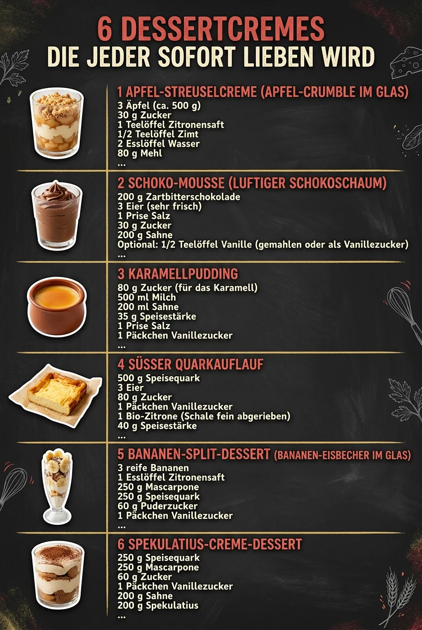 6 Dessertcremes die jeder sofort lieben wird
