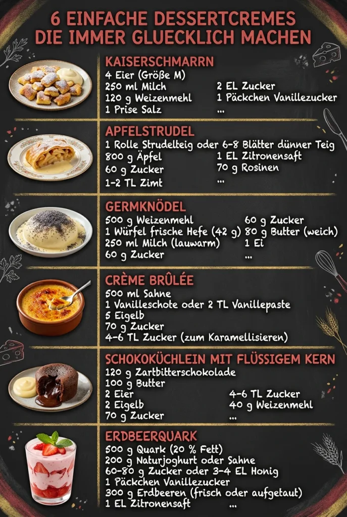 6 einfache Dessertcremes die immer gluecklich machen