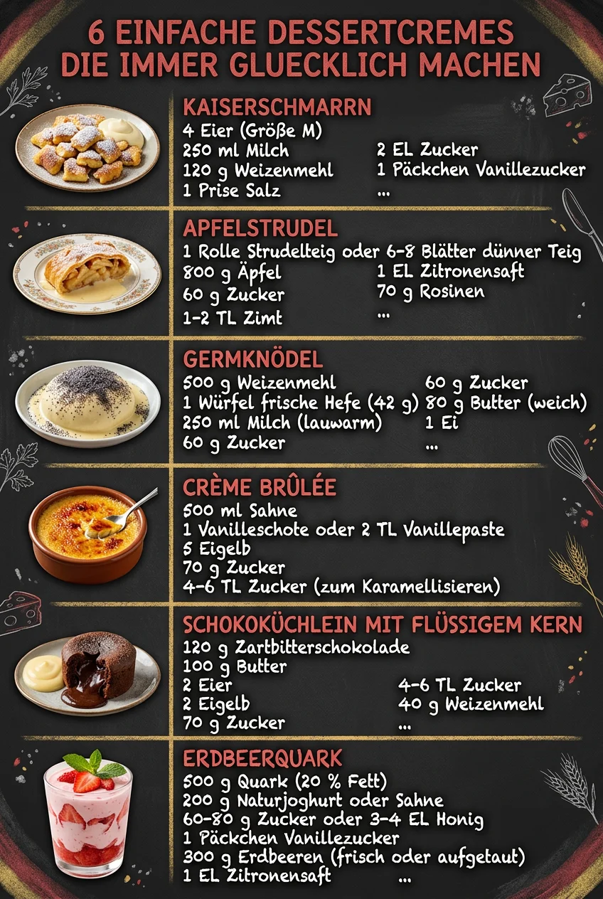6 einfache Dessertcremes die immer gluecklich machen
