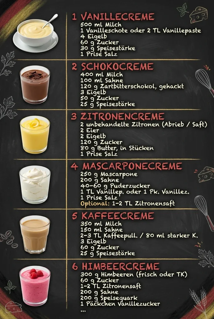 6 einfache Dessertcremes die immer gluecklich machen