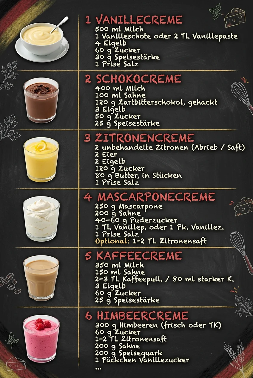 6 einfache Dessertcremes die immer gluecklich machen