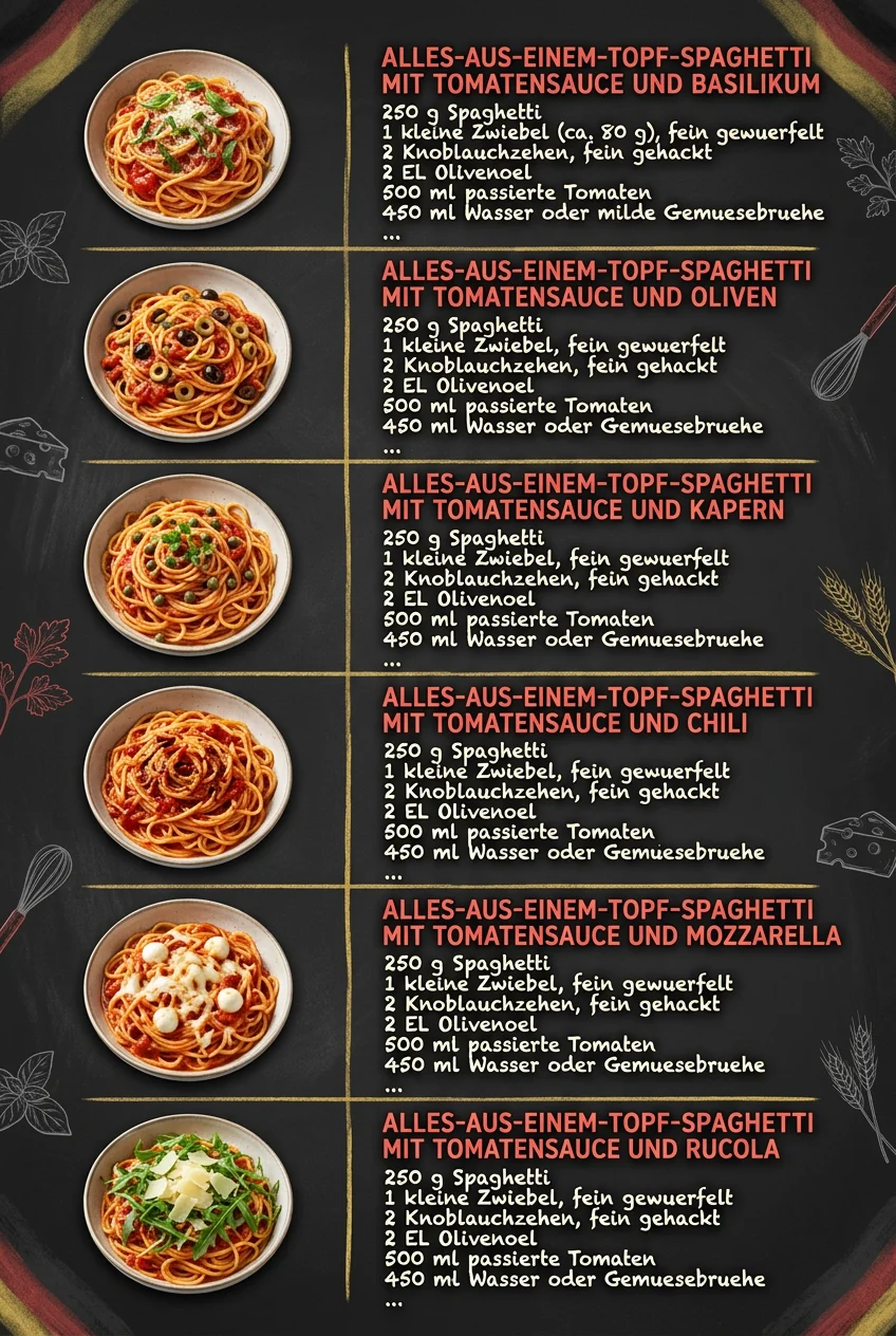 6 einfache Pasta-Rezepte die immer gluecklich machen