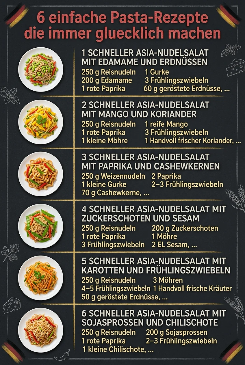 6 einfache Pasta-Rezepte die immer gluecklich machen