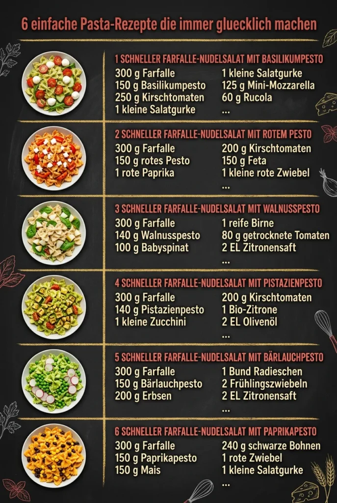 6 einfache Pasta-Rezepte die immer gluecklich machen