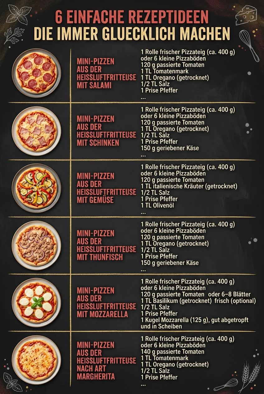 6 einfache Rezeptideen die immer gluecklich machen