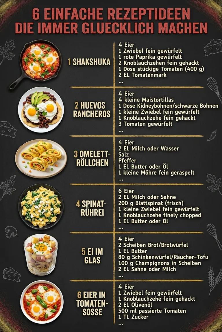 6 einfache Rezeptideen die immer gluecklich machen