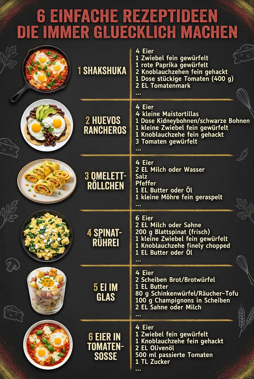 6 einfache Rezeptideen die immer gluecklich machen