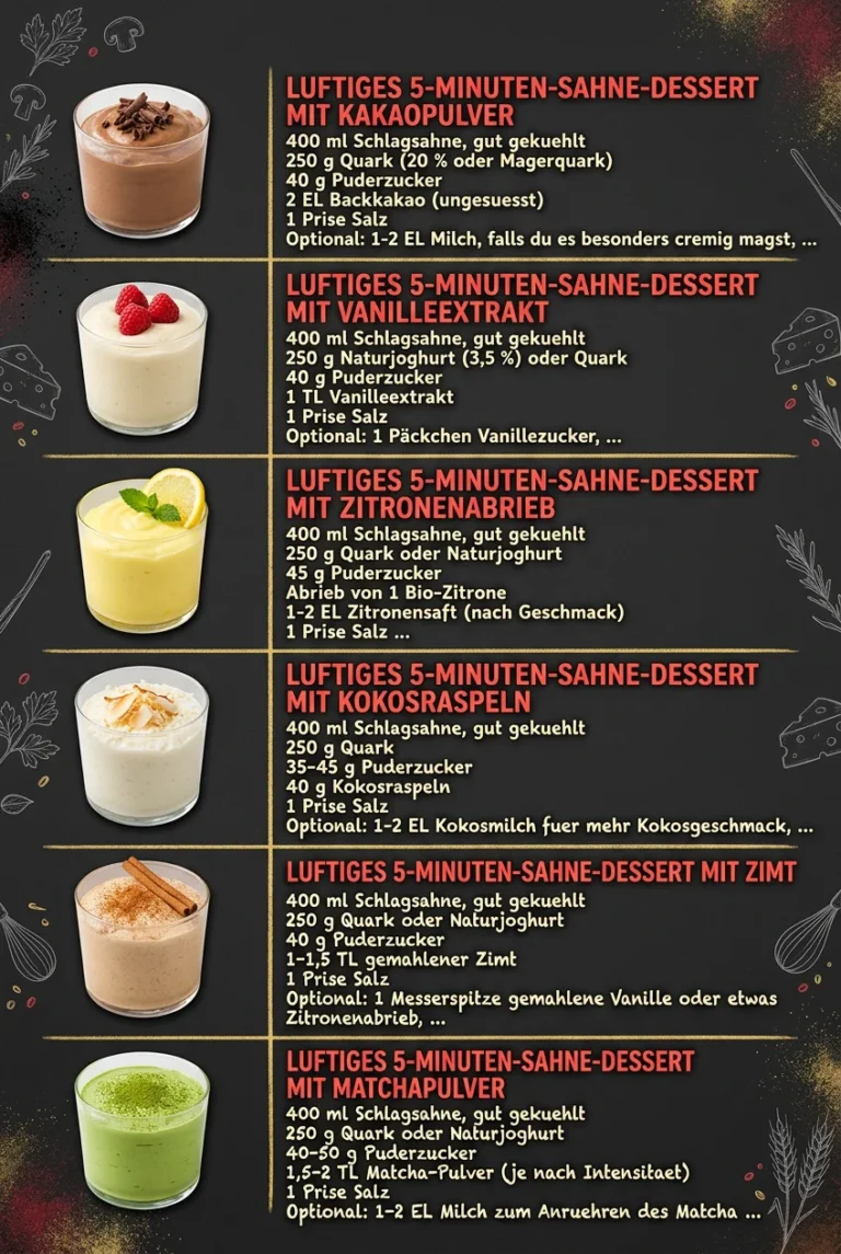 Dein neuer Favorit 6 Dessertcremes ohne Aufwand