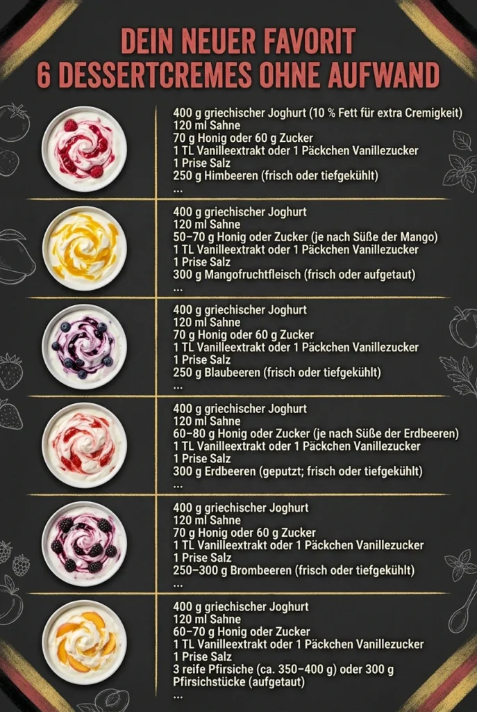 Dein neuer Favorit 6 Dessertcremes ohne Aufwand