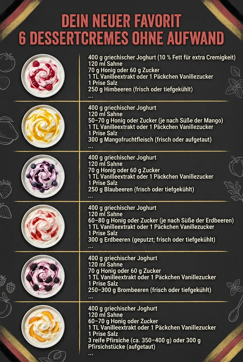 Dein neuer Favorit 6 Dessertcremes ohne Aufwand