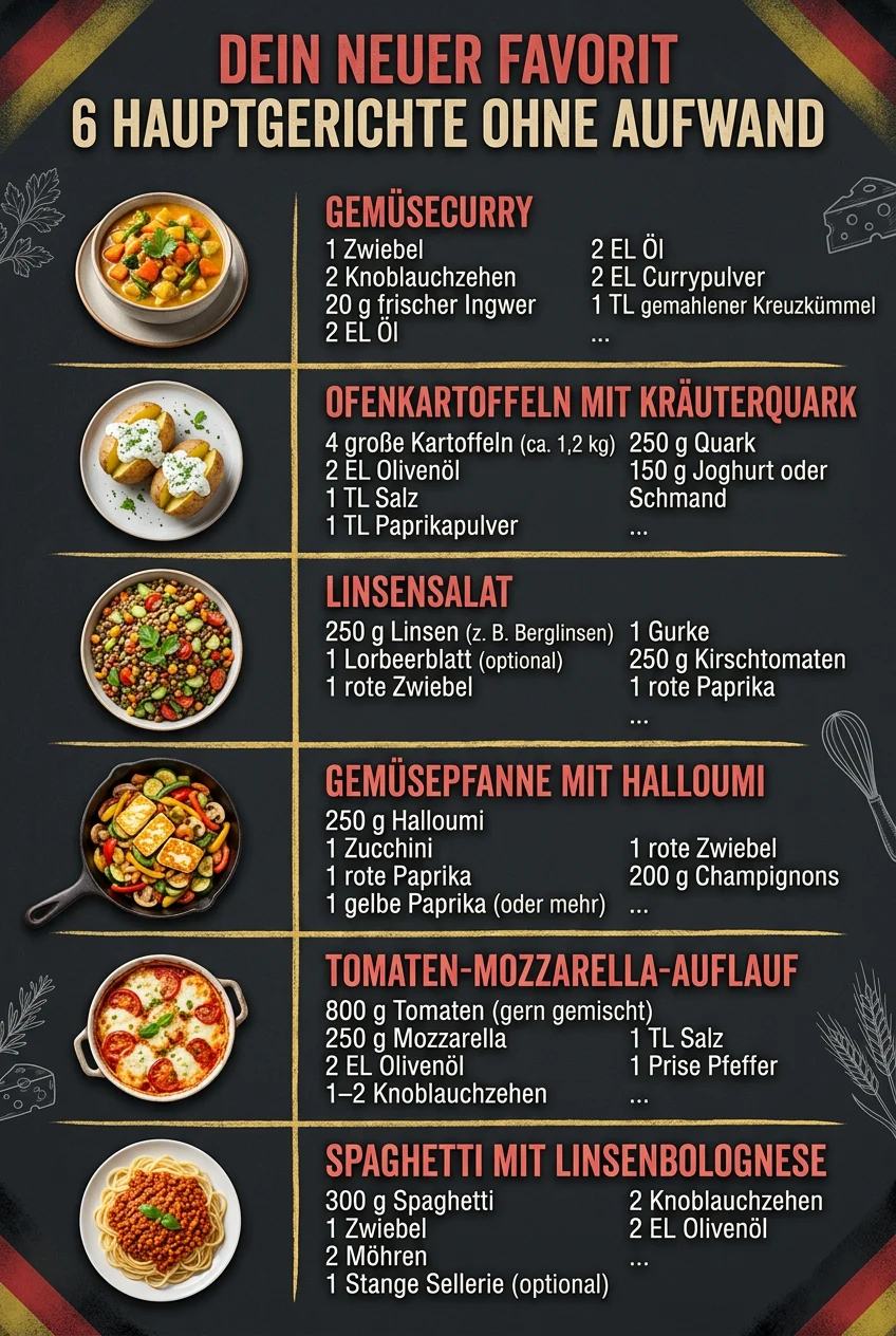 Dein neuer Favorit 6 Hauptgerichte ohne Aufwand