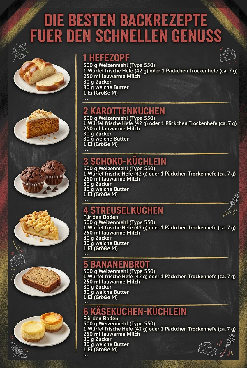 Die besten Backrezepte fuer den schnellen Genuss