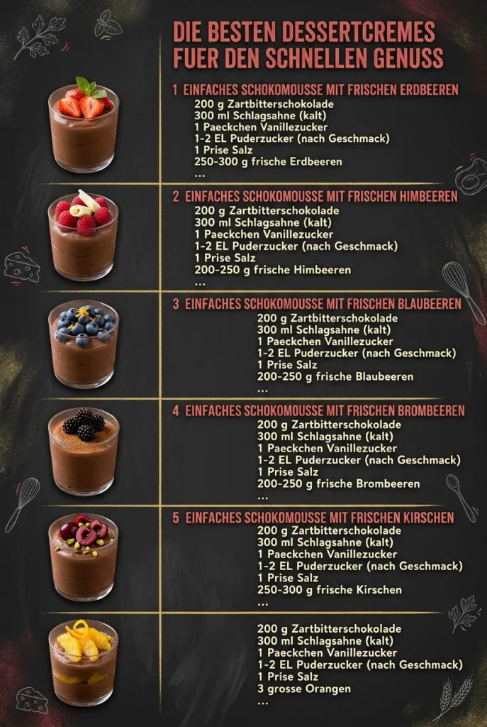 Die besten Dessertcremes fuer den schnellen Genuss