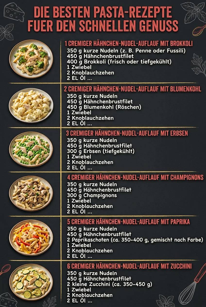 Die besten Pasta-Rezepte fuer den schnellen Genuss