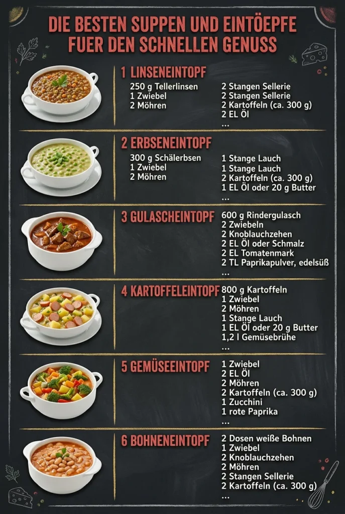 Die besten Suppen und Eintoepfe fuer den schnellen Genuss