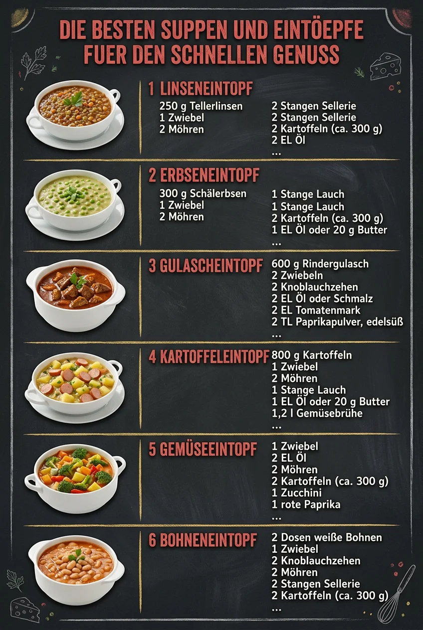 Die besten Suppen und Eintoepfe fuer den schnellen Genuss