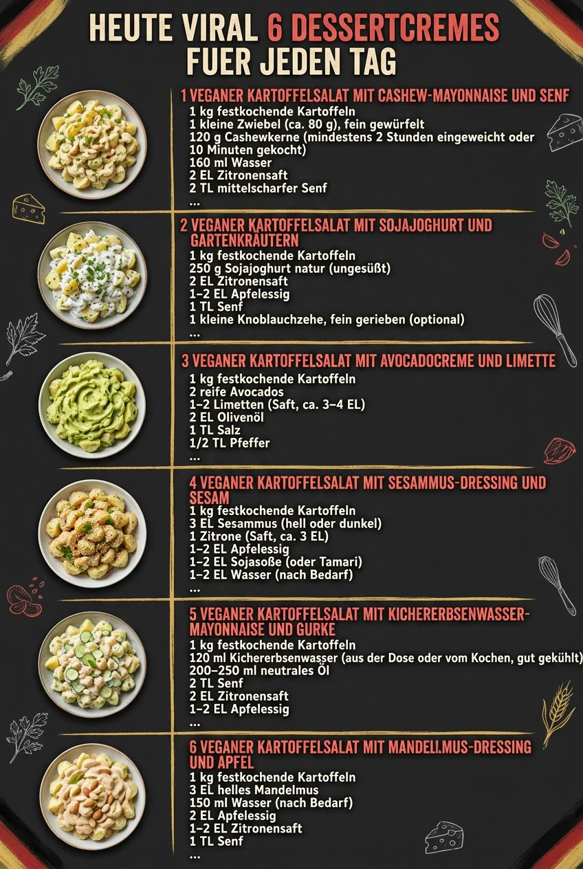 Heute viral 6 Dessertcremes fuer jeden Tag