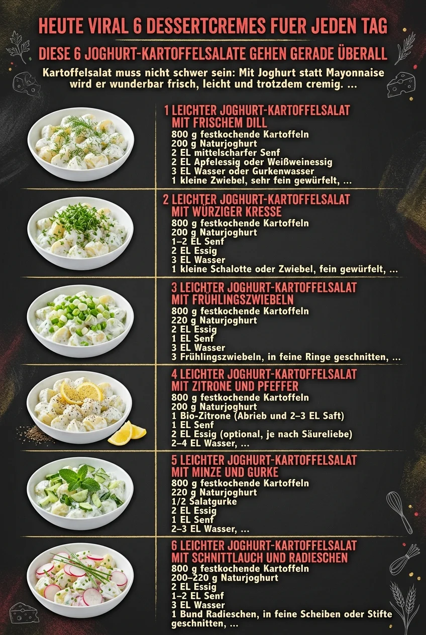 Heute viral 6 Dessertcremes fuer jeden Tag