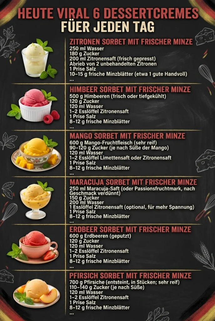 Heute viral 6 Dessertcremes fuer jeden Tag