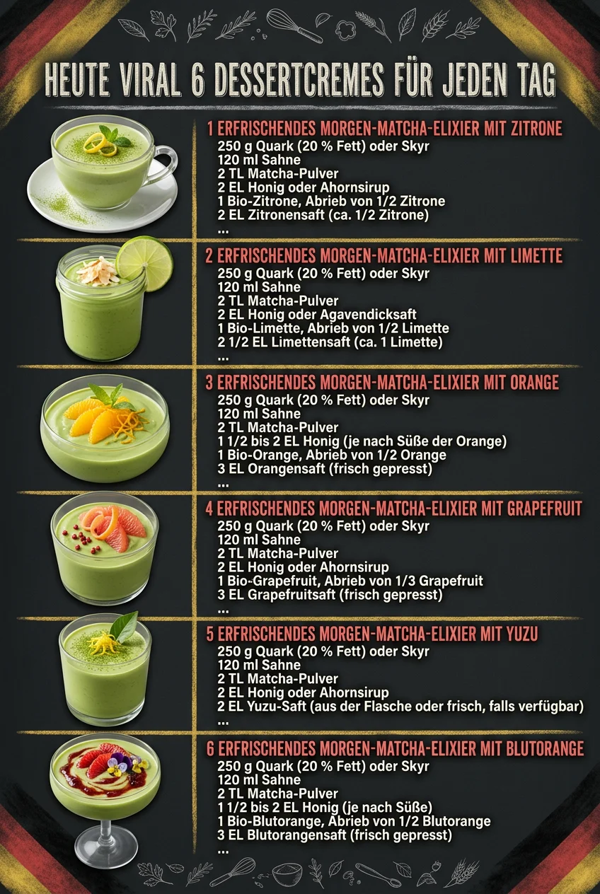 Heute viral 6 Dessertcremes fuer jeden Tag