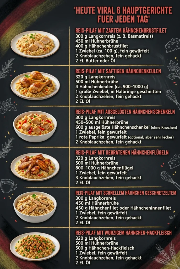 Heute viral 6 Hauptgerichte fuer jeden Tag