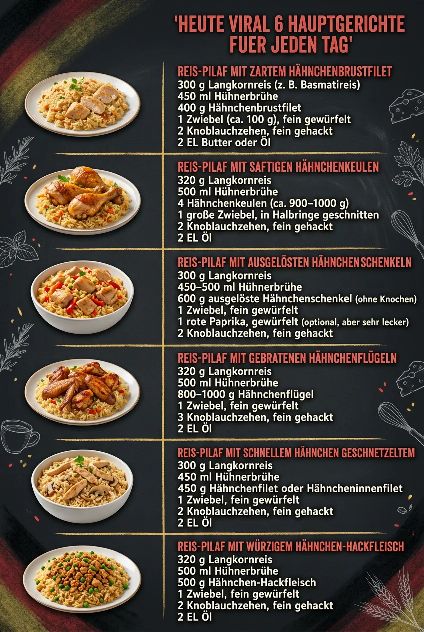 Heute viral 6 Hauptgerichte fuer jeden Tag