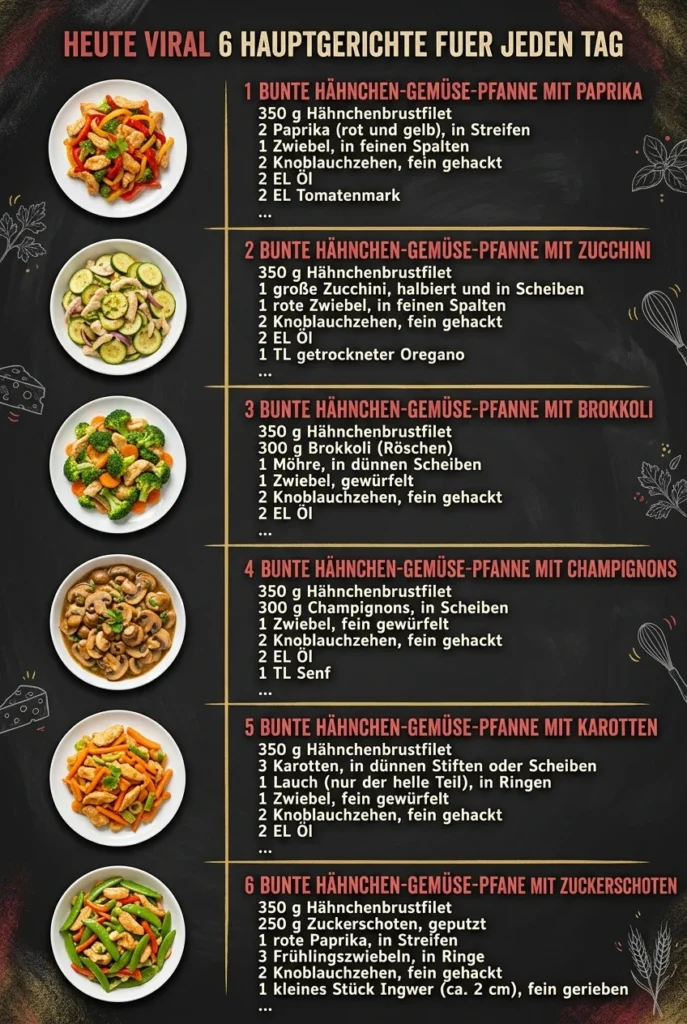 Heute viral 6 Hauptgerichte fuer jeden Tag