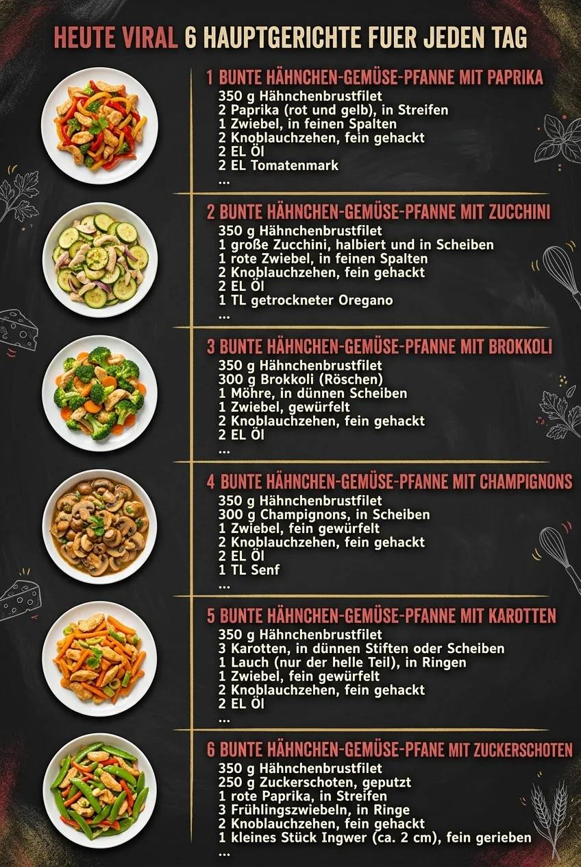 Heute viral 6 Hauptgerichte fuer jeden Tag