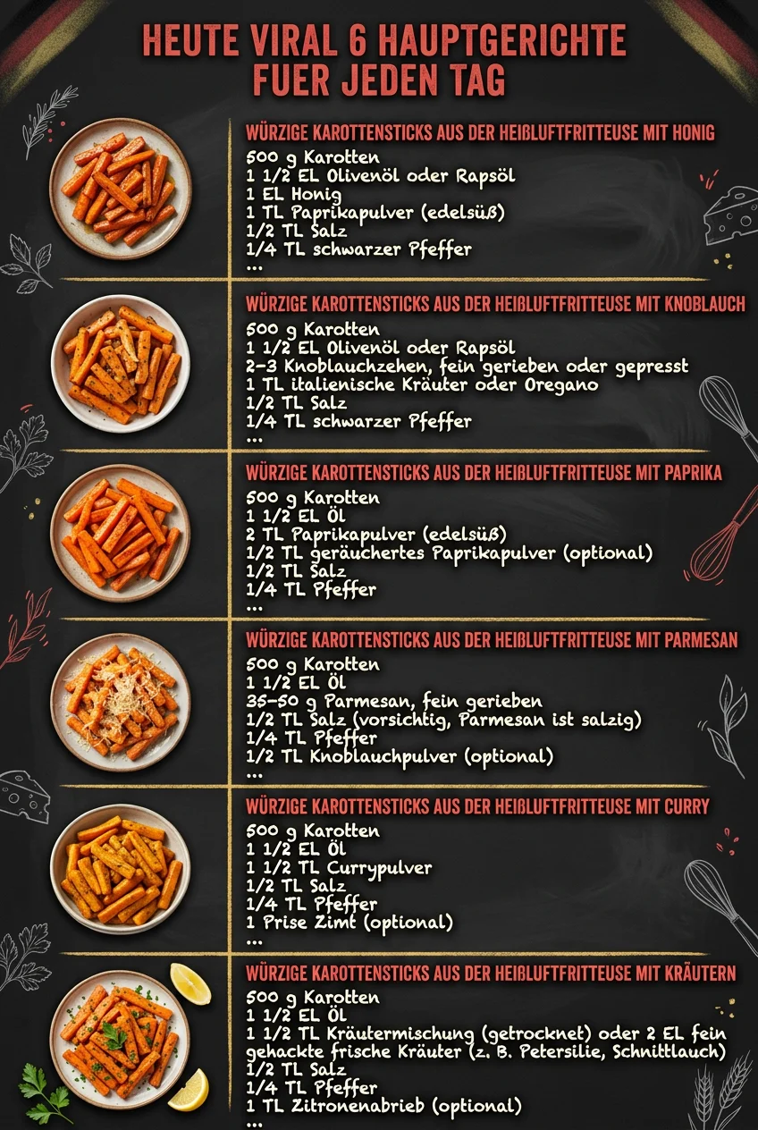 Heute viral 6 Hauptgerichte fuer jeden Tag