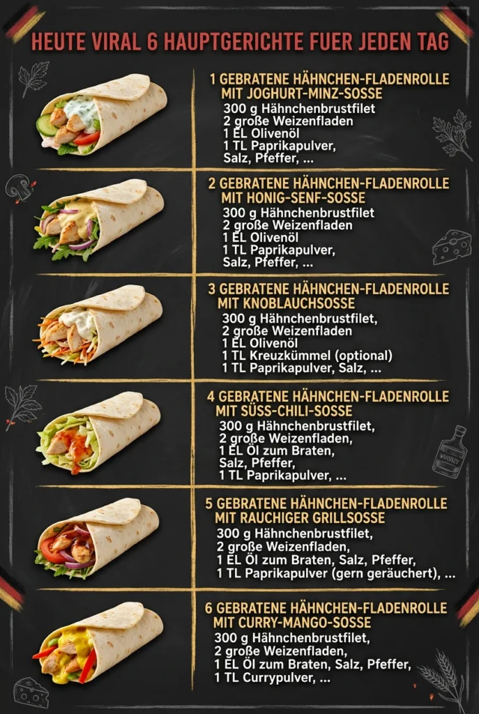 Heute viral 6 Hauptgerichte fuer jeden Tag