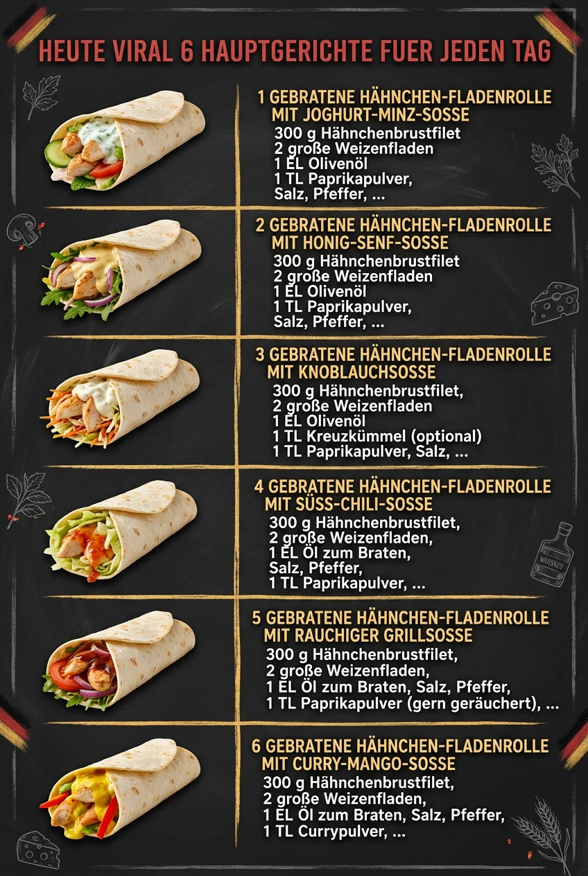 Heute viral 6 Hauptgerichte fuer jeden Tag