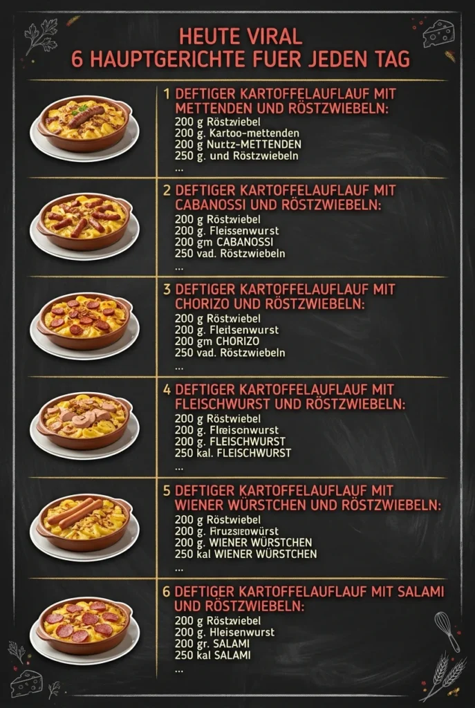 Heute viral 6 Hauptgerichte fuer jeden Tag
