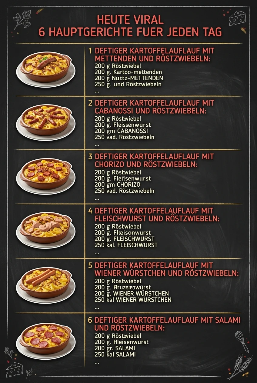 Heute viral 6 Hauptgerichte fuer jeden Tag