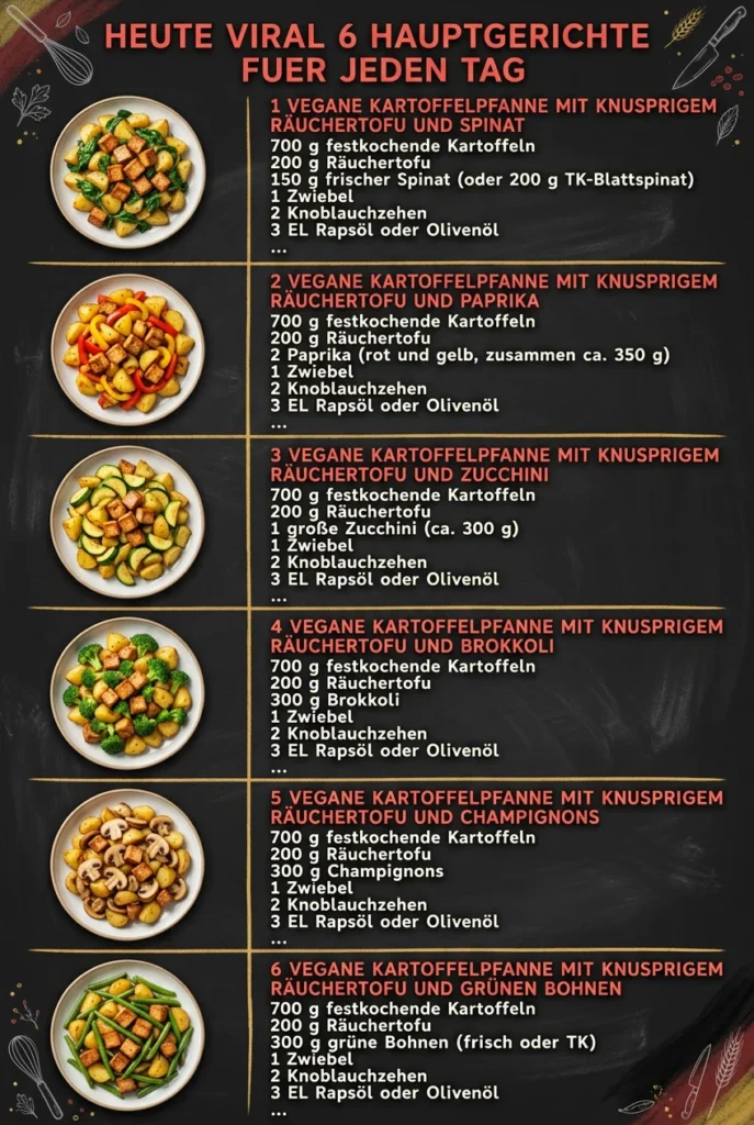 Heute viral 6 Hauptgerichte fuer jeden Tag