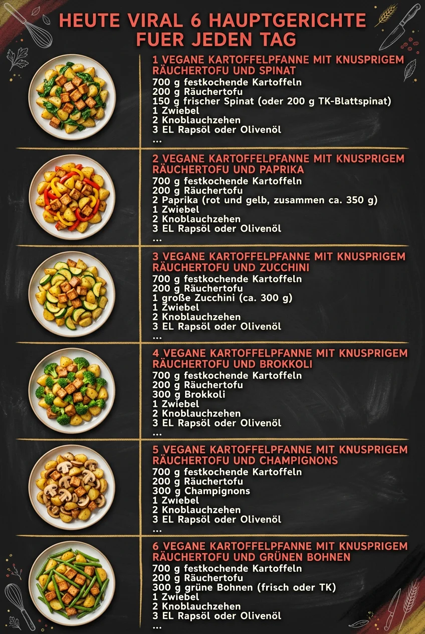 Heute viral 6 Hauptgerichte fuer jeden Tag