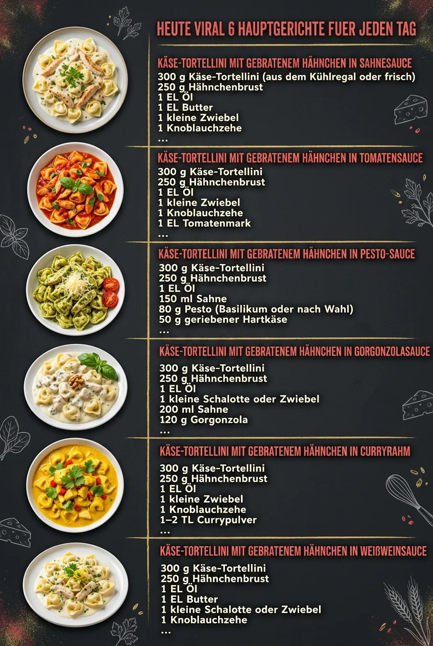 Heute viral 6 Hauptgerichte fuer jeden Tag