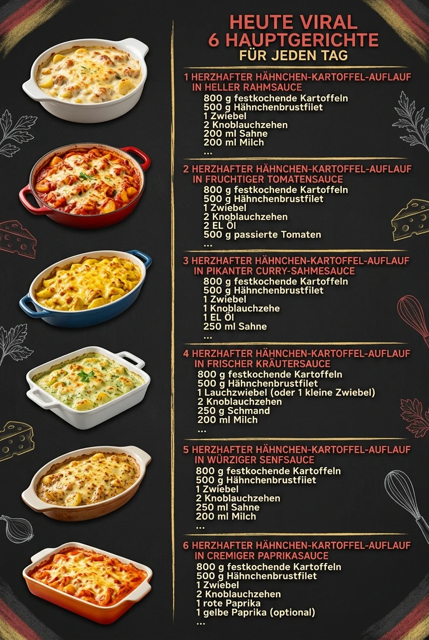 Heute viral 6 Hauptgerichte fuer jeden Tag