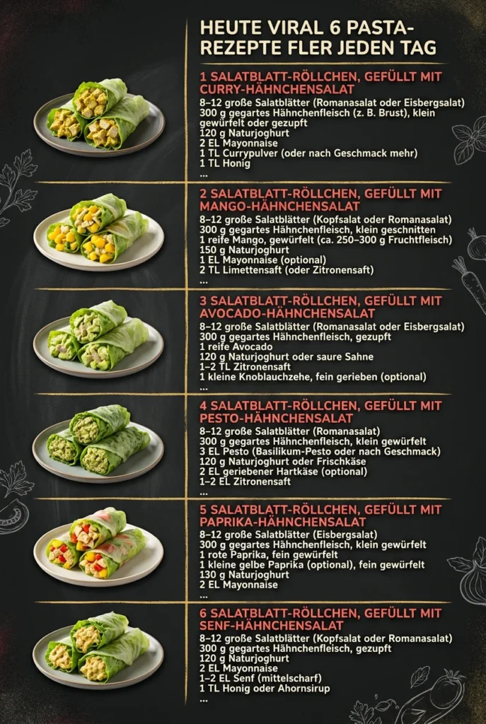 Heute viral 6 Pasta-Rezepte fuer jeden Tag